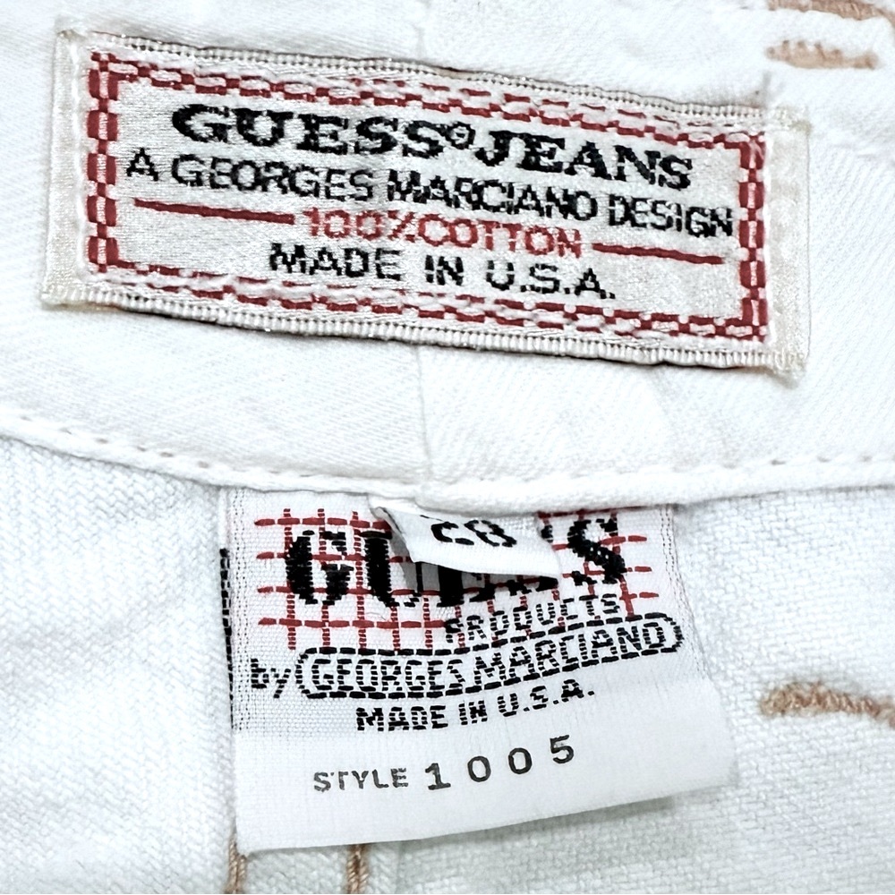👖🛼 GEORGES MARCIANO for GUESS Acid-Wash‎ 5-Button Jeans | VTG 80s USA Sz 28 - Picture 5 of 6